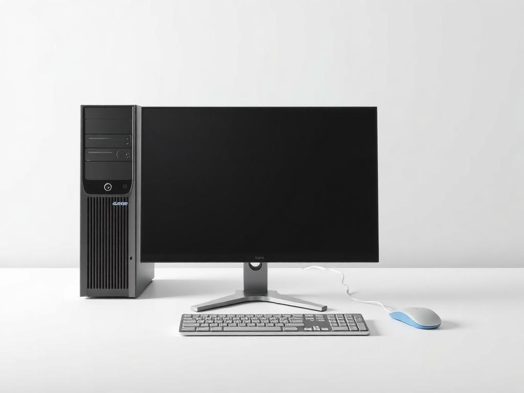 Desktop workstation and monitor supplied by Compland